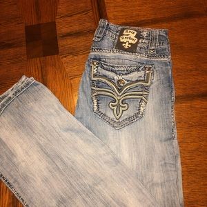 Men’s Rock Revival Jeans 34 Even Bootcut light